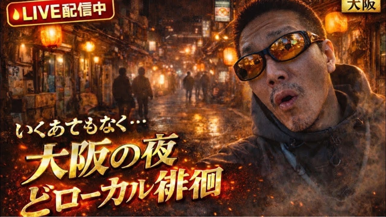 【縦型LIVE】いくあてもなく…大阪の夜どローカル街ブラがヤバすぎた…昭和の闇に迷い込む男…裏路地のリアルをそのまま配信