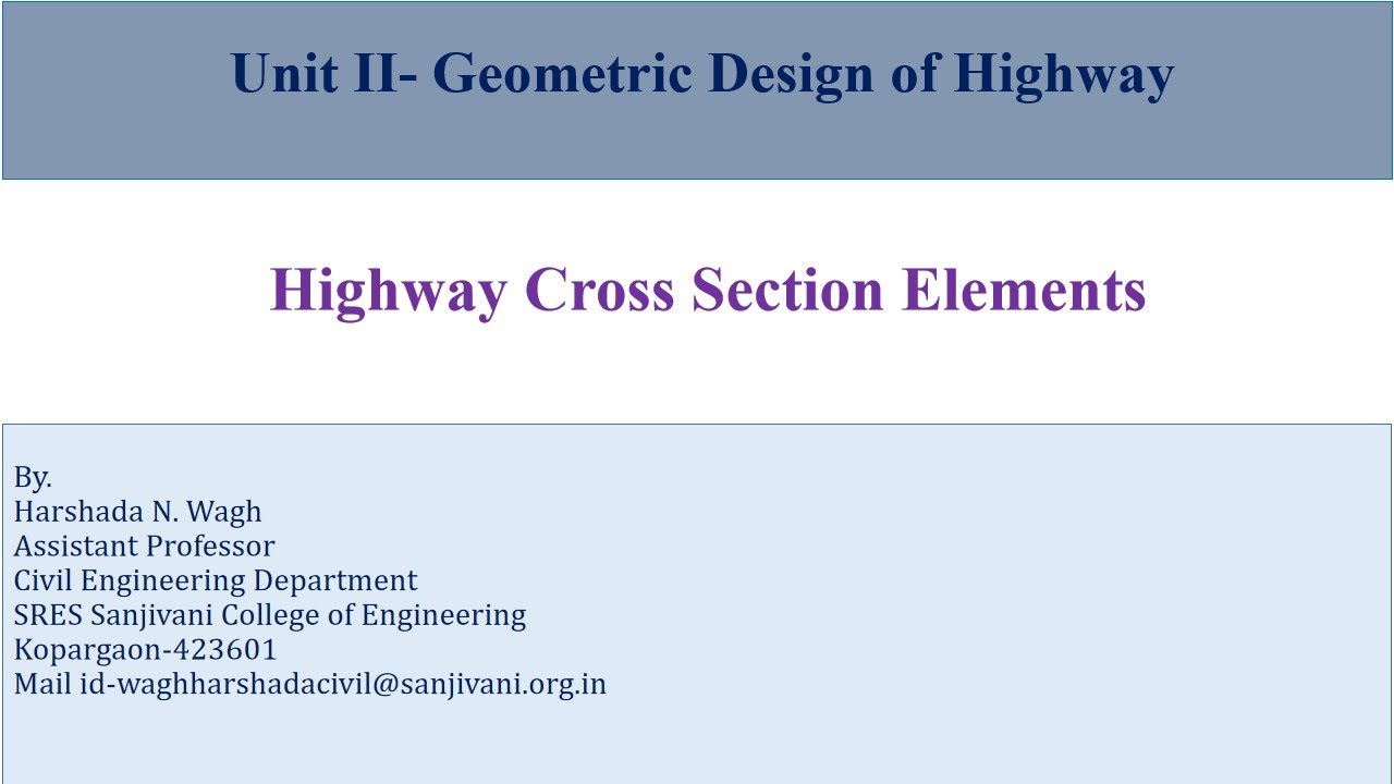 highway cross section elements