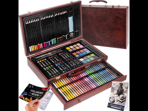Набор для рисования в деревянном чемодане 143 предмета Maaleo 15611 - фото 1 - id-p1577045283