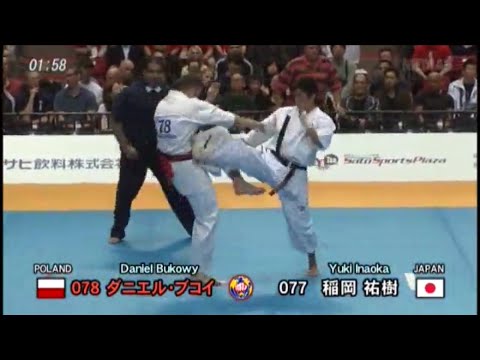 10th World open tournament Kyokushinkai karate. Daniel Bukowy(Poland)vs Yuki Inaoka(Japan)