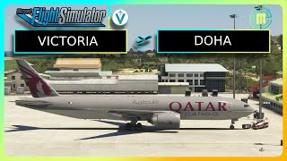 MSFS LIVE FULL FLIGHT | *QATAR 777F* | VATSIM | VICTORIA - DOHA