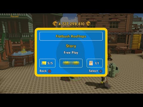 Lego Movie The Videogame - Level #4 - Flatbush Rooftops - Free Play Mode!!