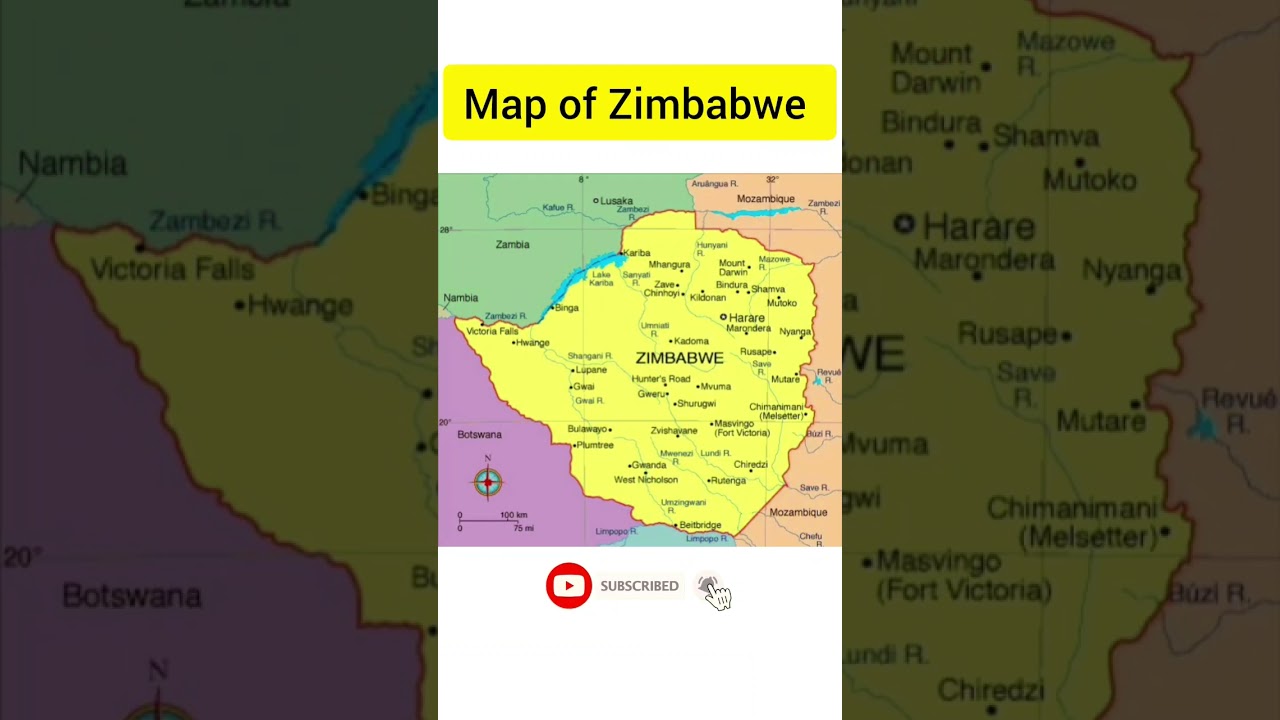 Map of Zimbabwe || #factmystery #shorts