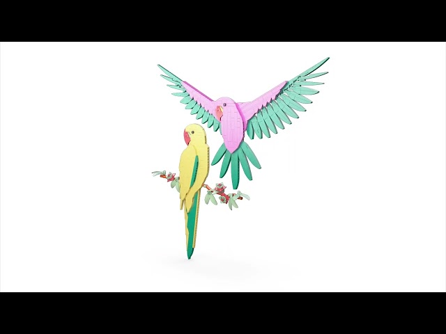 Vídeo relacionado con LEGO Colección Art The Fauna - Loros guacamayos, obras de arte de pared de naturaleza para decoración de sala de estar, idea de decoración de oficina en casa, construir y mostrar actividad creativa