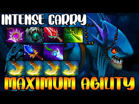 MAXIMUM AGILITY STEAL - INTENSE CARRY SLARK -  FULL TEAM FIGHT - DOTA 2 GAMEPLAY