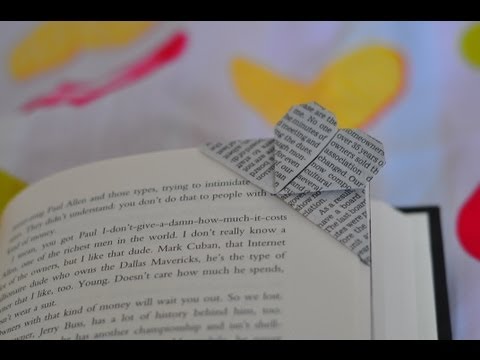 How to fold a corner heart bookmark origami thumnail