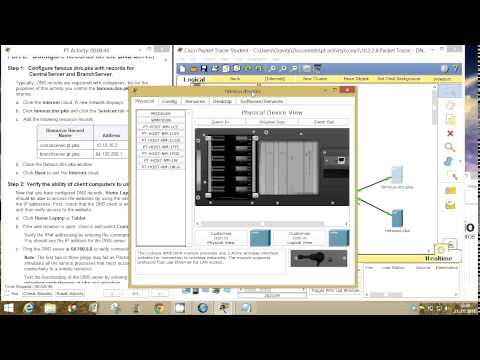 CCNA 1 Packet Tracer Activity 10.2.2.8 solution