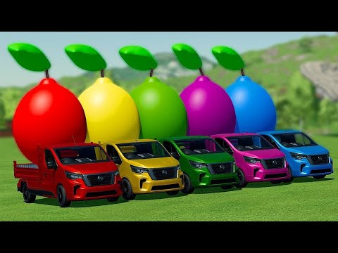 LOAD AND TRANSPORT GIANT LEMONS WITH NISSAN TRUCKS - Farming Simulator 22