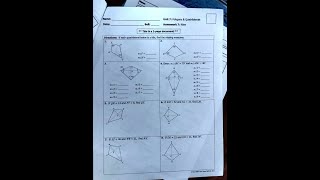 [Math] Polygons & Quadrilaterals Homework 7: Kites Date: Bell: This is a 2-page document. Direction