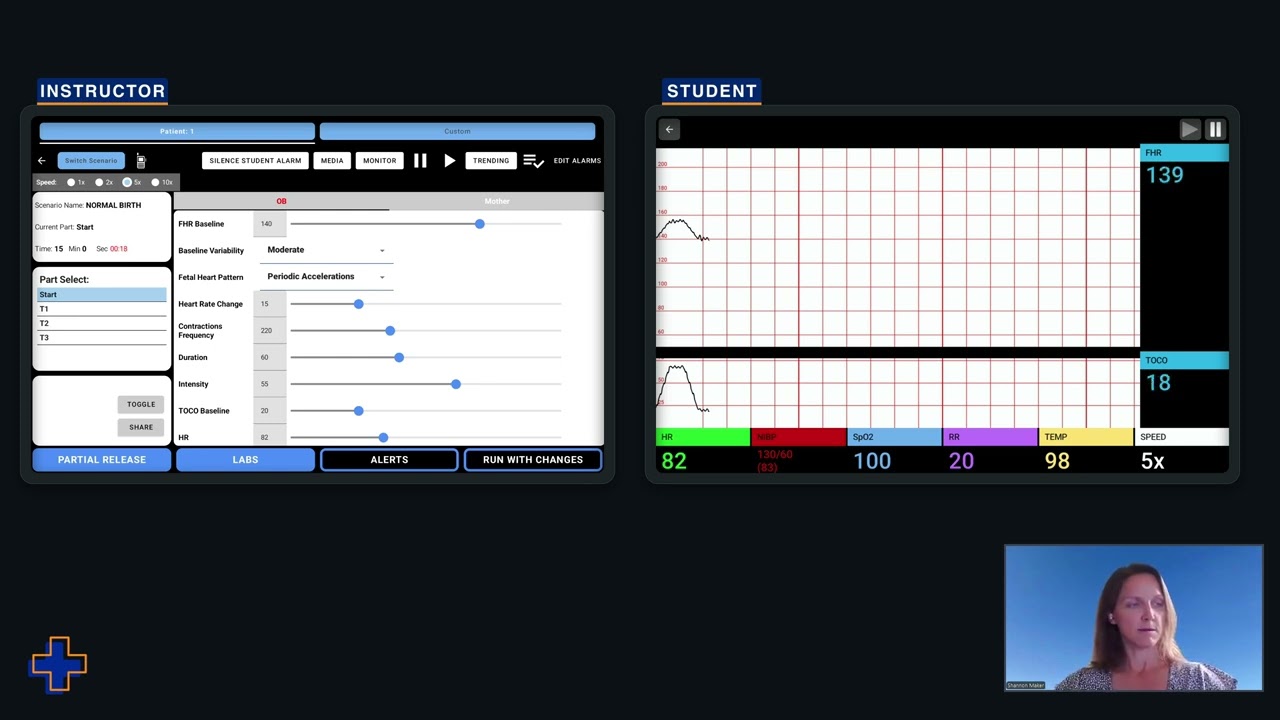 SimVS Hospital: Fetal Monitoring Simulation Overview
