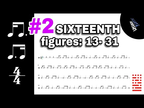 #2 | 2 note SIXTEENTH figures: 13 - 31 | RHYTHM READING Exercises to Improve your Skills!