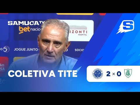 COLETIVA DO TÉCNICO TITE APÓS CRUZEIRO 2x0 AMÉRICA-MG PELO CAMPEONATO MINEIRO