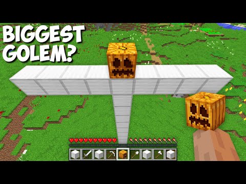 What HAPPENS if you SPAWN the BIGGEST GOLEM in Minecraft ? TITAN GOLEM !