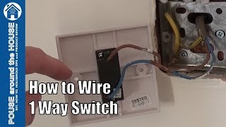 How to wire a 1 way light switch. One way lighting explained.
