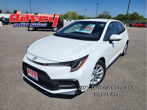 2021 Toyota Corolla XLE CVT in White for sale at Davey Auto Sales Oshawa South in Oshawa, ON