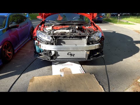 C&R Intercooler, PRL charge pipe & Horn Upgrade install on the Honda Civic Type R FK8 Part 1!