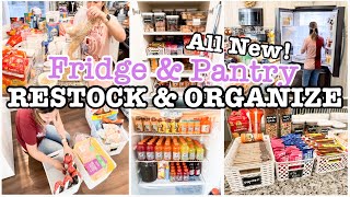 *NEW* FRIDGE RESTOCK + PANTRY ORGANIZATION | CLEAN AND ORGANIZE WITH ME 2022 | FRIDGE ORGANIZATION