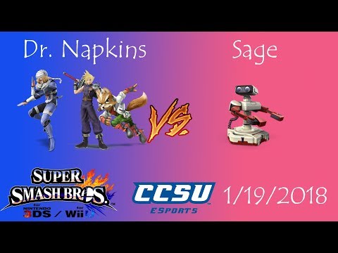 CAN LAN CCSU Smash 4 Tournament (Grand Finals) - Dr. Napkins (Sheik, Cloud, Fox) vs Sage (ROB)