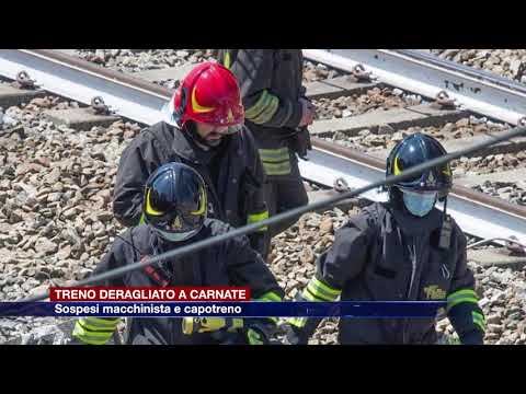 Etg - Treno deragliato a Carnate, sospesi capotreno e macchinista