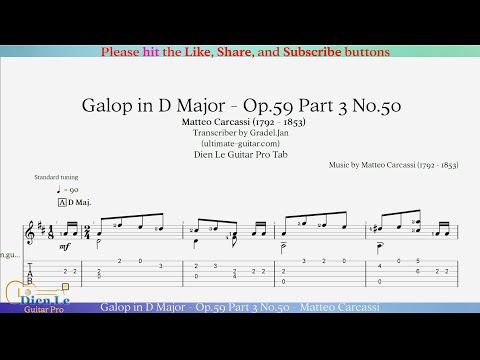 Opus 59 Part 3 No 50 - Galop In D Major - Matteo Carcassi