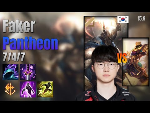 Faker Mid Pantheon vs Azir lol KR solo rank Full Game 15.6 | 페이커 판테온 vs 아지르