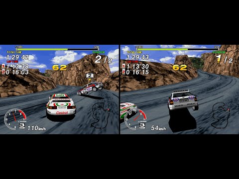Sega Rally Championship arcade 2 player 60fps
