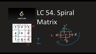 Download the video "Spiral Matrix -- LeetCode - 54 -- DFS"