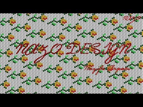 2D and 3D beaded crochet bracelet pattern