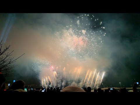 Пиротехнический музыкальный спектакль 02.02.23г. на набережной Волгограда