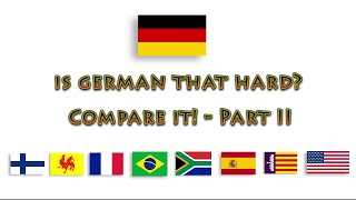 German compared to other languages - Part II