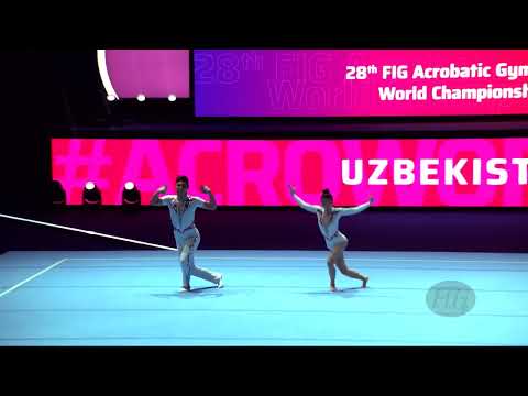 Uzbekistan (UZB) - 2022 Acrobatic Worlds, Baku (AZE) - Balance Qualification  Mixed Pair