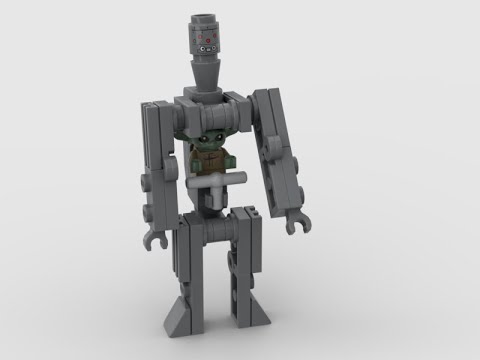 Lego Star Wars IG-12 With Grogu MOC. Mandalorian Season 3.