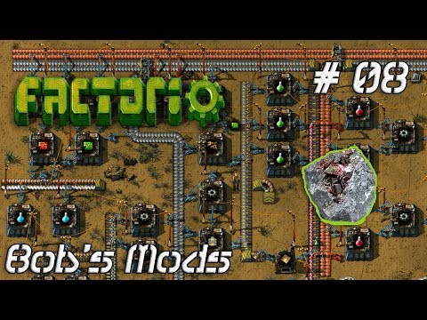 Factorio Speeded Gameplay | Bob's Mods | # 08 | No Cobalt Ore for me