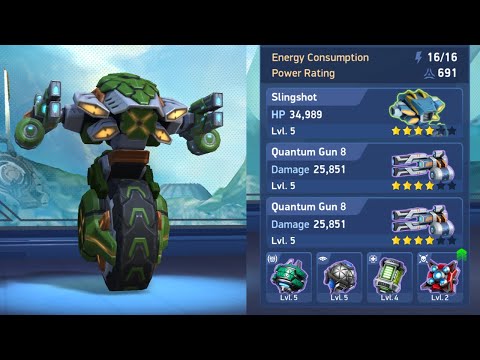 Speedy slingshot and frozen quantum guns | Quantum gun 8 gameplay | Mech arena