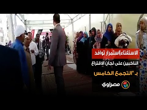 الاستفتاء استمرار توافد الناخبين على لجان الاقتراع بـ "التجمع الخامس