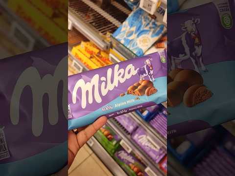 Milka bubbly alpine milk chocolate #shorts #milka #alpine #chocolate