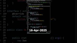 Day-106: Can Java's default methods cause the Diamond Problem? 🤯 #shorts #java