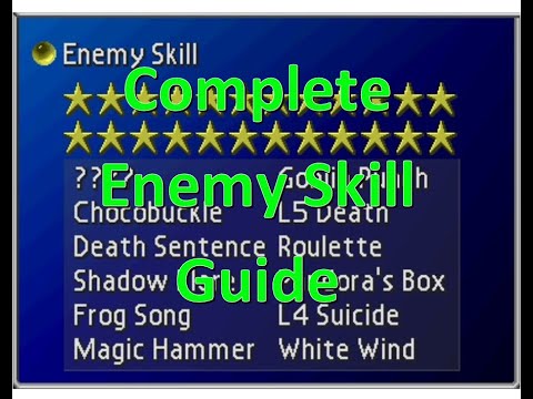 Complete Enemy Skill Guide FF7