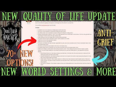 The NEW, March 2021 Quality Of Life Update - Don't Starve Together Guide [BETA]