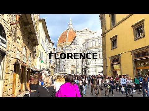 [4K]🇮🇹 Walking Tour of Florence : Piazza San Lorenzo⛪ Central Market, Trattoria Zà Zà🥩🍷 Apr. 2023