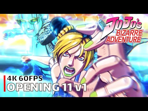JoJo's Bizarre Adventure - Opening 11 v1 【Heaven’s falling down】 4K 60FPS Creditless | CC