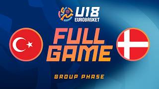 Group Phase | Türkiye v Denmark | Full Basketball Game | FIBA U18 EuroBasket 202