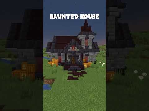 Minecraft Haunted House Build Timelapse | #shorts