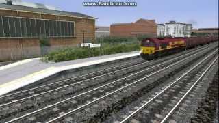preview picture of video 'Railworks 2013, EWS Class 66 at Burton on Trent'