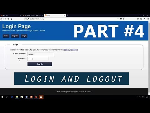 PART #4: Registration and Login System Tutorial Using PHP and MYSQL