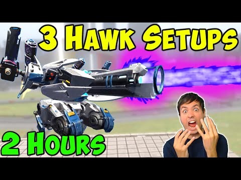 NEW Hawk Gameplay: 3 Different Setups - 2 Hours War Robots Live WR