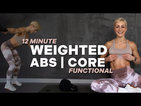 12 MIN WEIGHTED CORE WORKOUT | Functional & Fun | DB or Kettlebell | Easier Modifications
