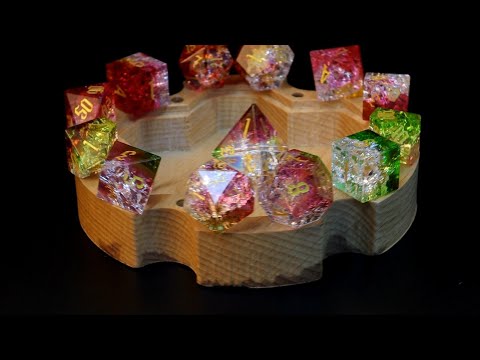 Rainbow Dichroic Prism Lightning Style K9 Crystal Glass DND Dice