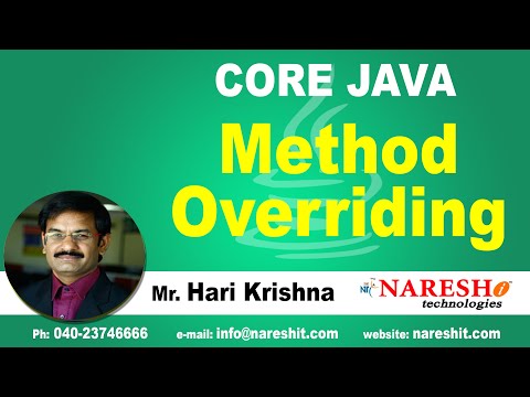 Method Overriding || New Core Java Batch By HK from tomorrow 9AM || Demo link is in desc