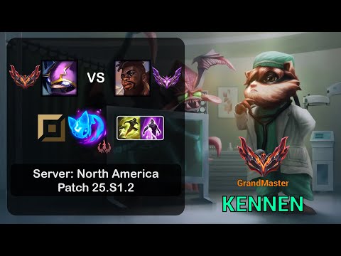 Kennen Top vs K'Sante - NA GrandMaster - Patch 25.S1.2
